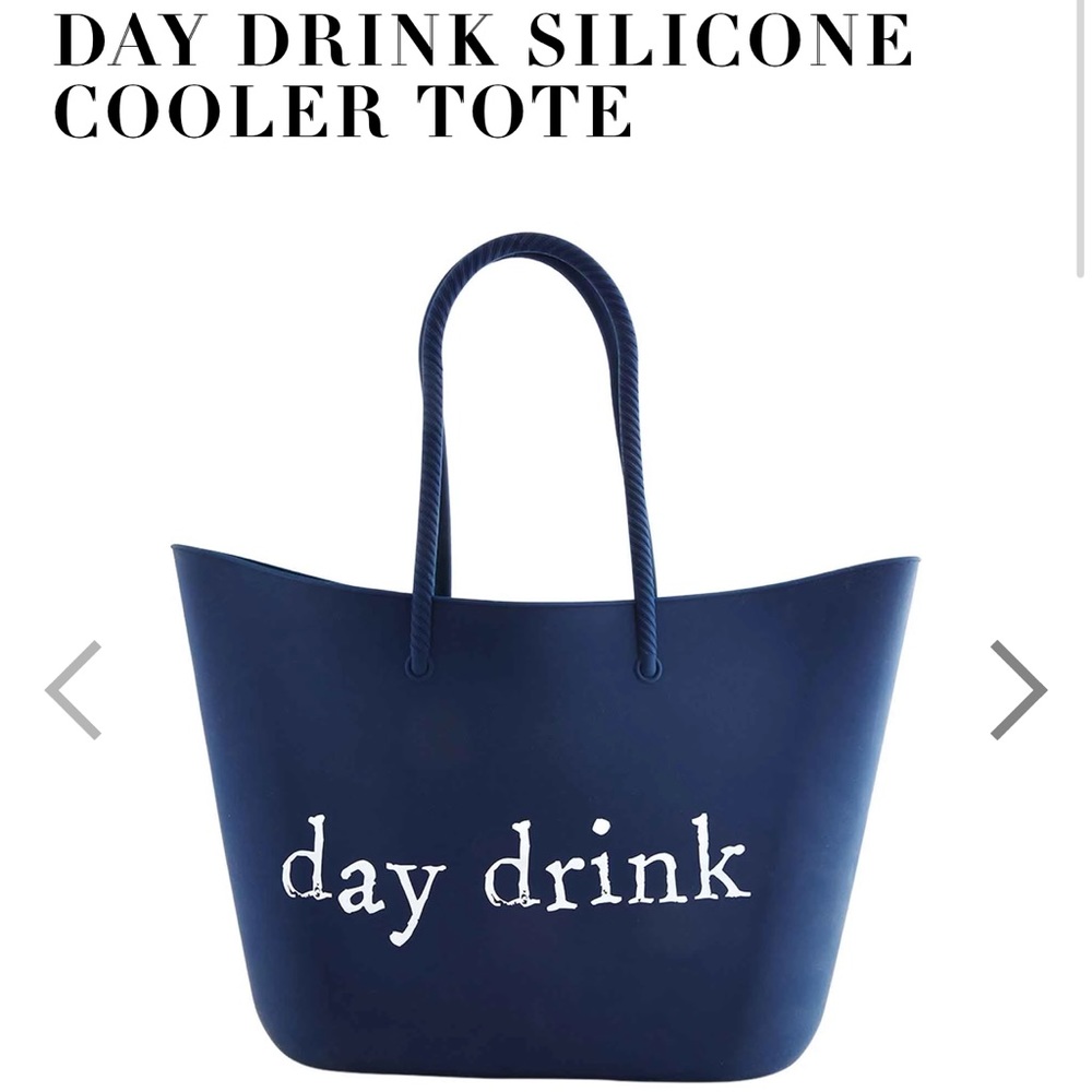 Mudpie Navy Blue Silicone Cooler Tote Bag